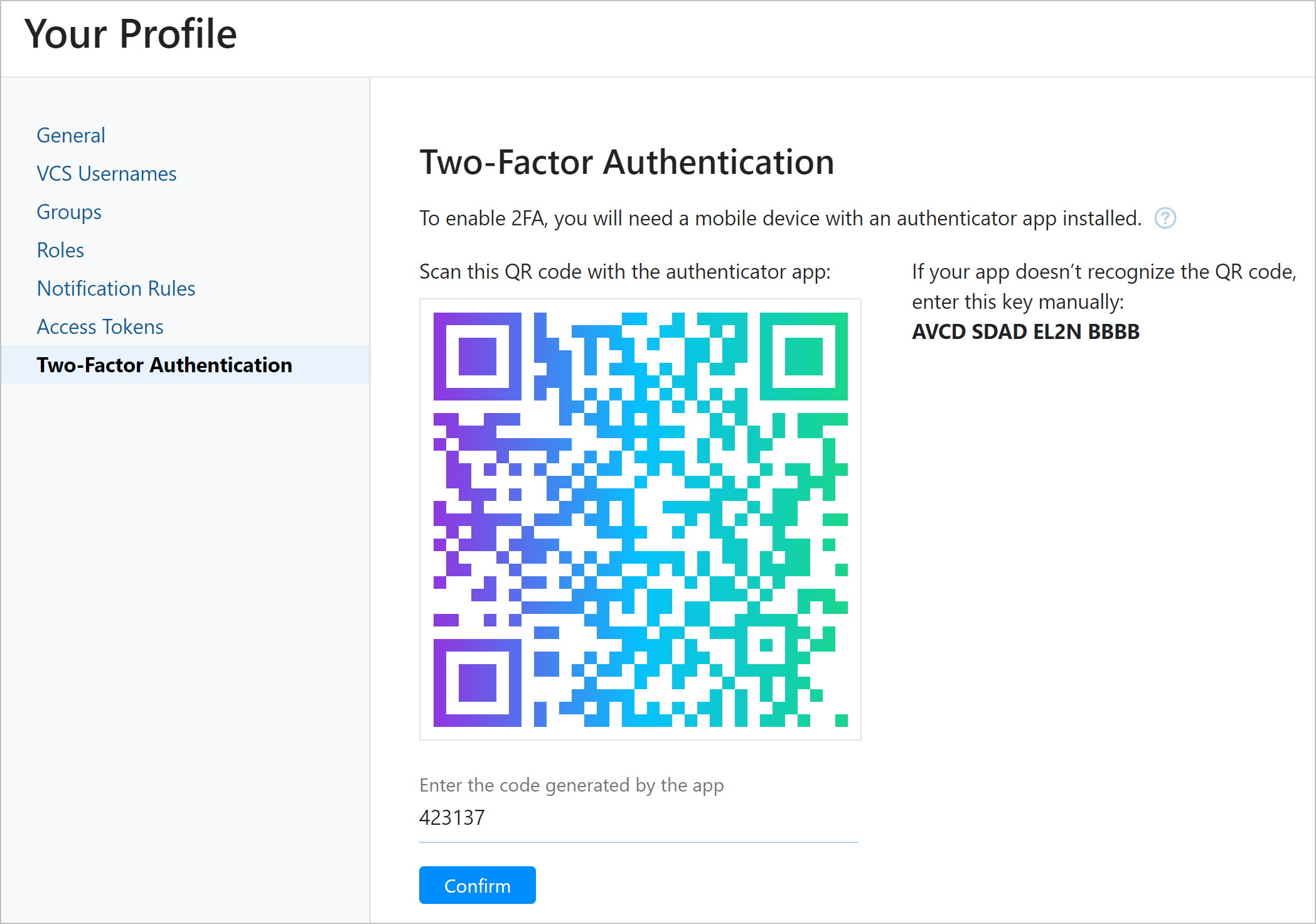 Configuring two-factor authentication Configuring two-factor authentication
