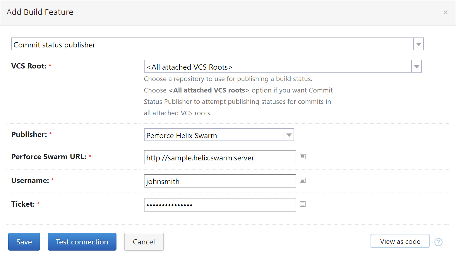 Configure Commit Status Publisher for P4 Helix Swarm Configure Commit Status Publisher for P4 Helix Swarm