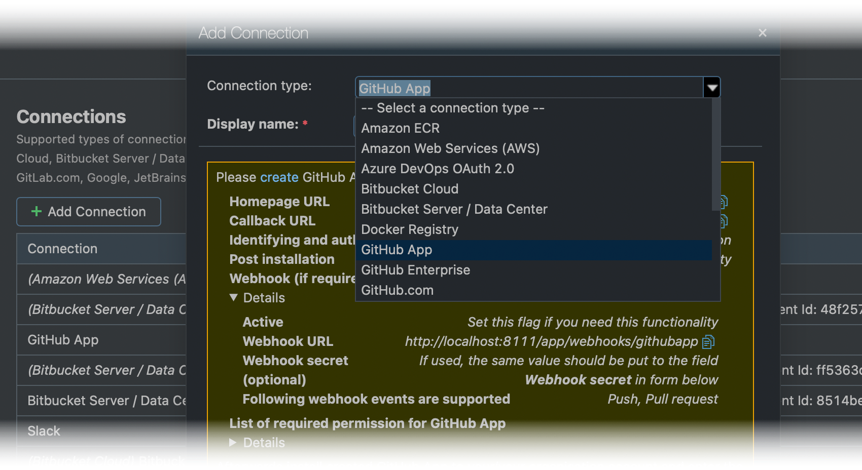 Create a GitHub App Connection Create a GitHub App Connection