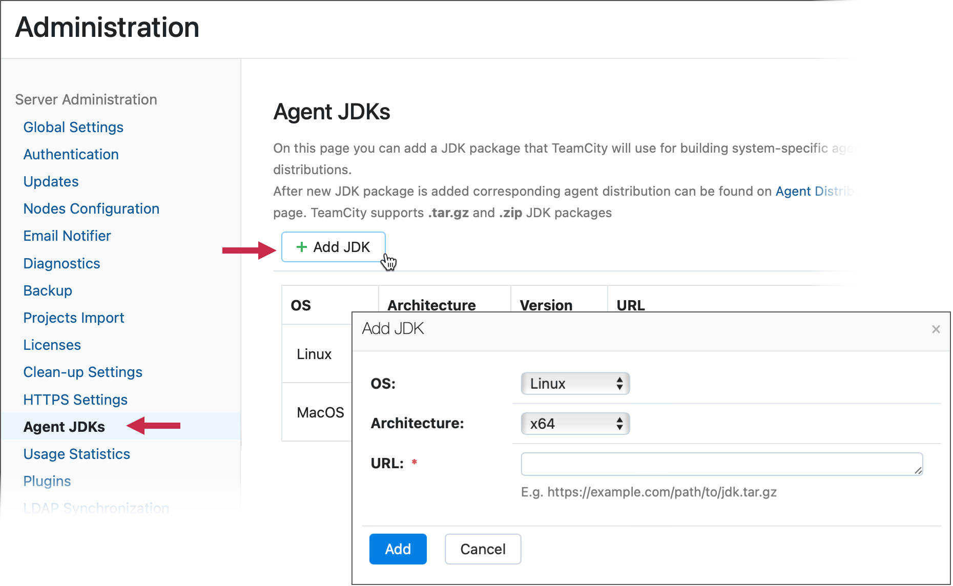 Add Agent JDK Add Agent JDK