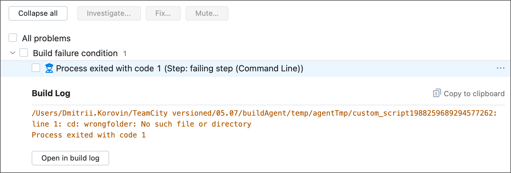 Expand build problem Expand build problem