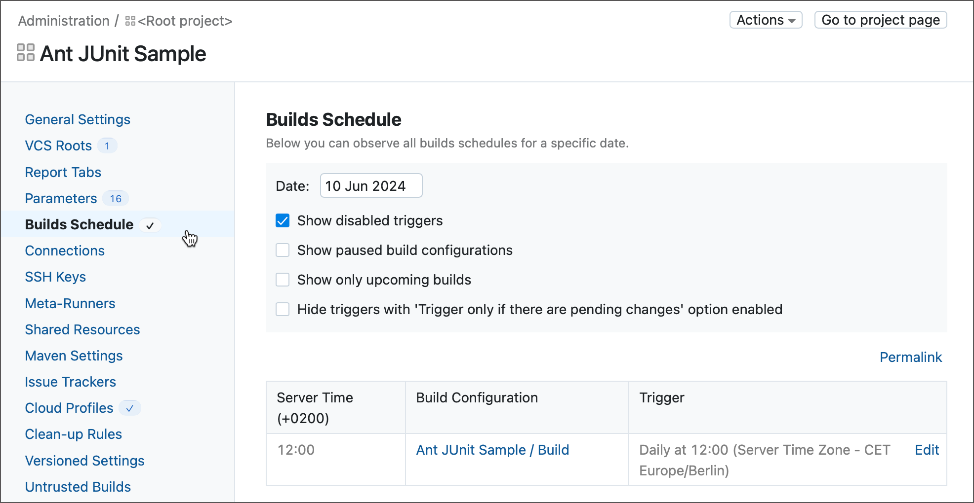 Builds Schedule Builds Schedule