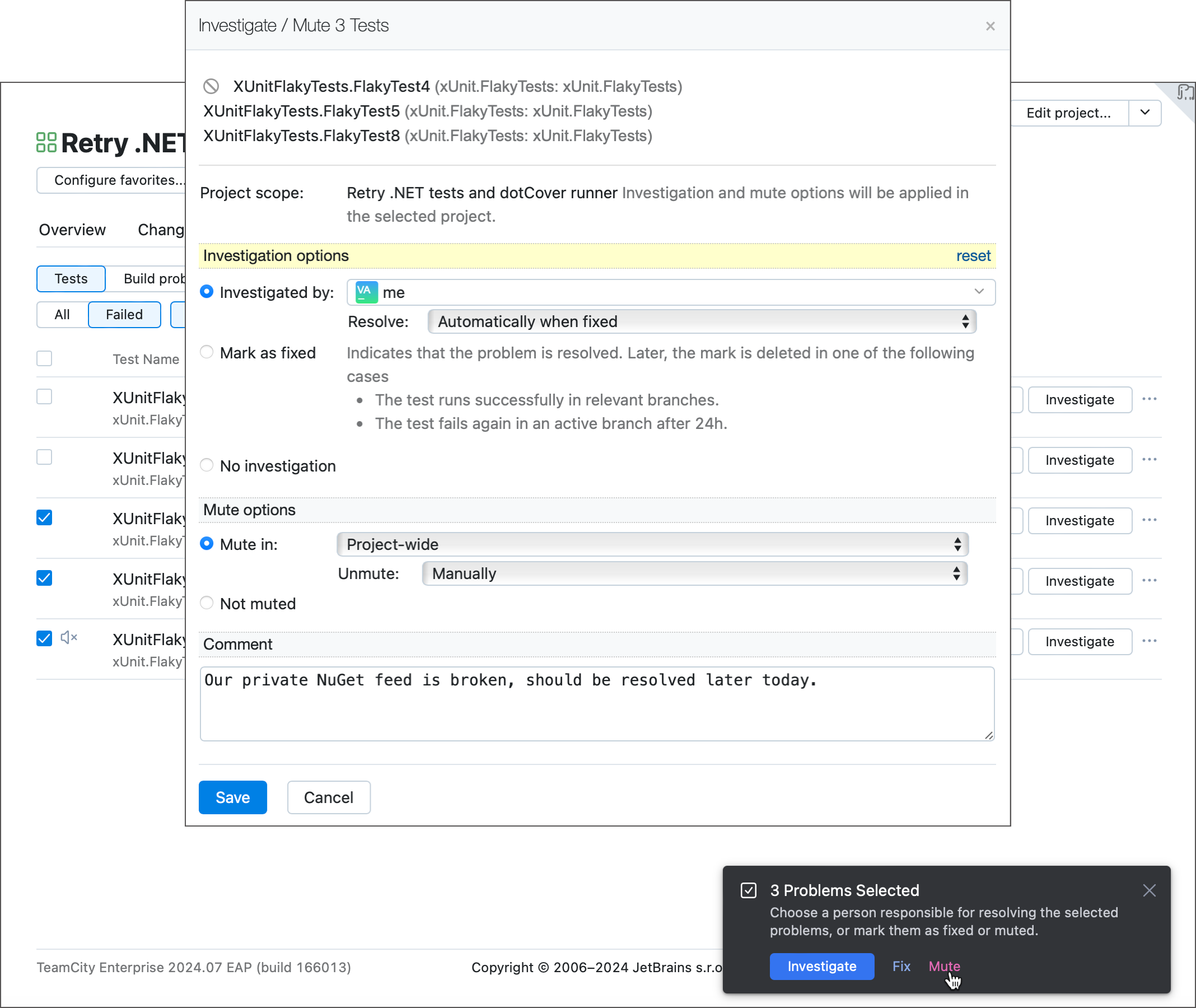 Bulk mute problems Bulk mute problems