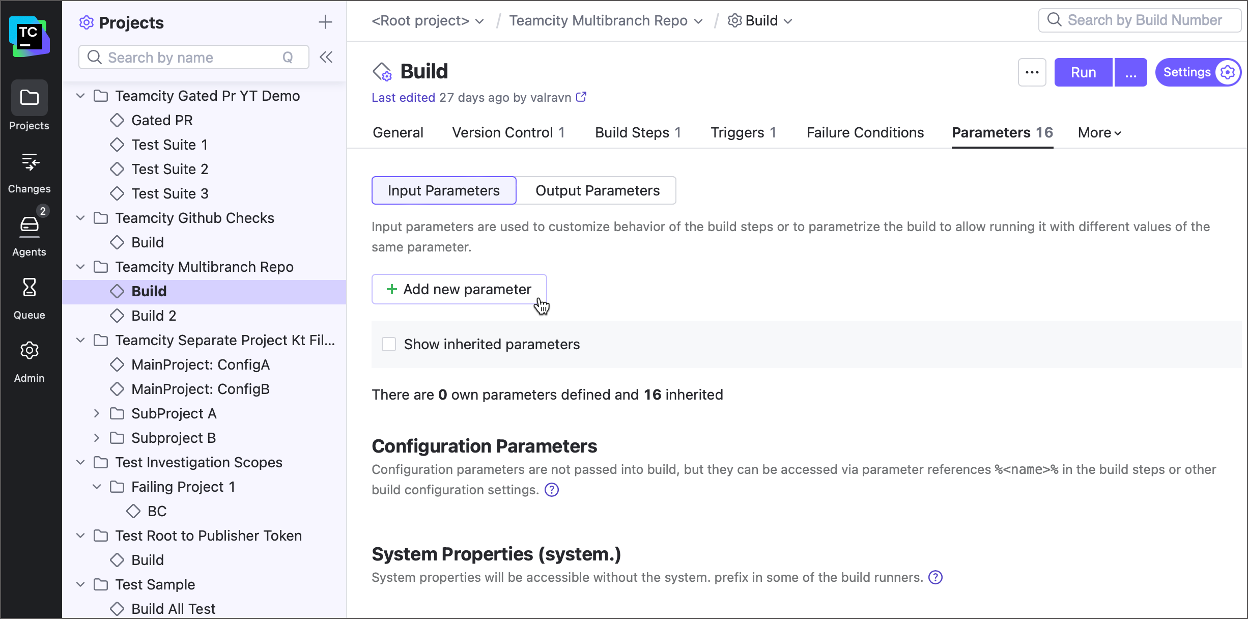 Create New Parameter