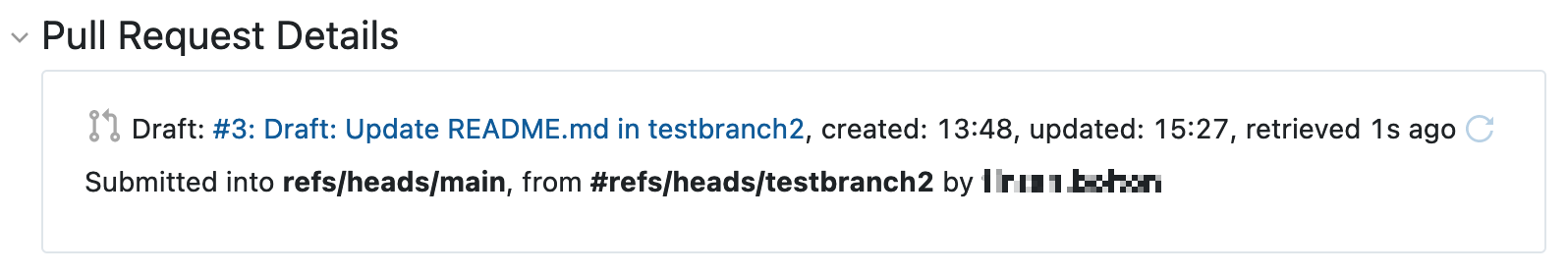 Pull request details Pull request details