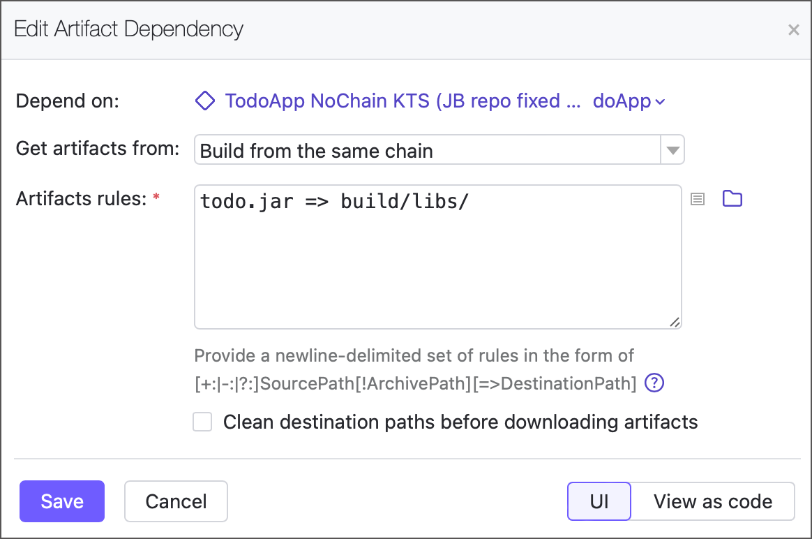 Simple build chain in TeamCity Simple build chain in TeamCity