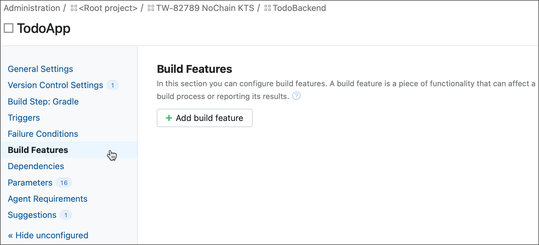 Add New Build Feature Add New Build Feature