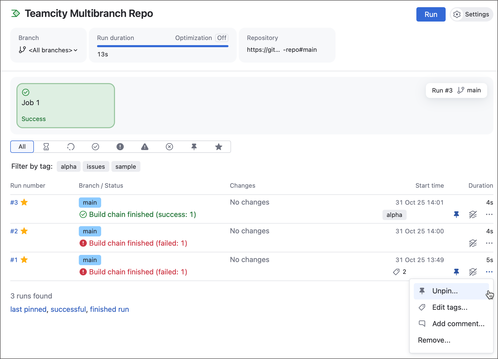 Pin, tag, and comment actions in pipelines Pin, tag, and comment actions in pipelines