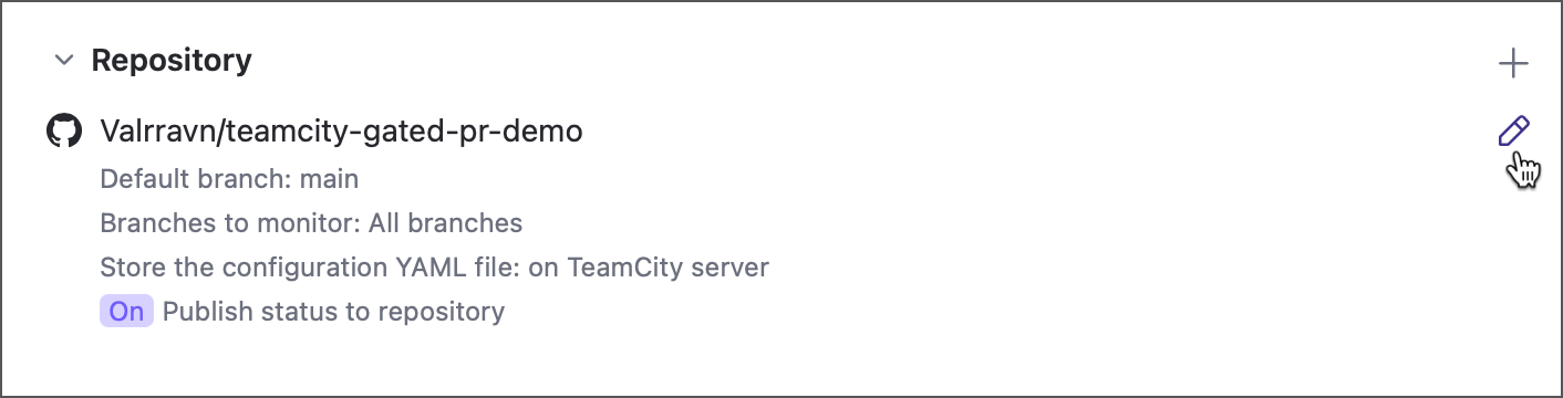 Edit repository settings Edit repository settings