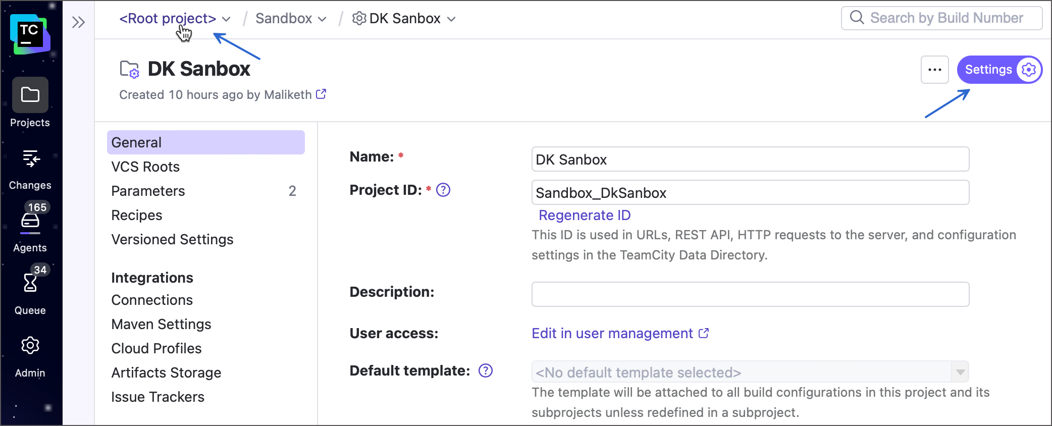 Navigate to Root project Navigate to Root project