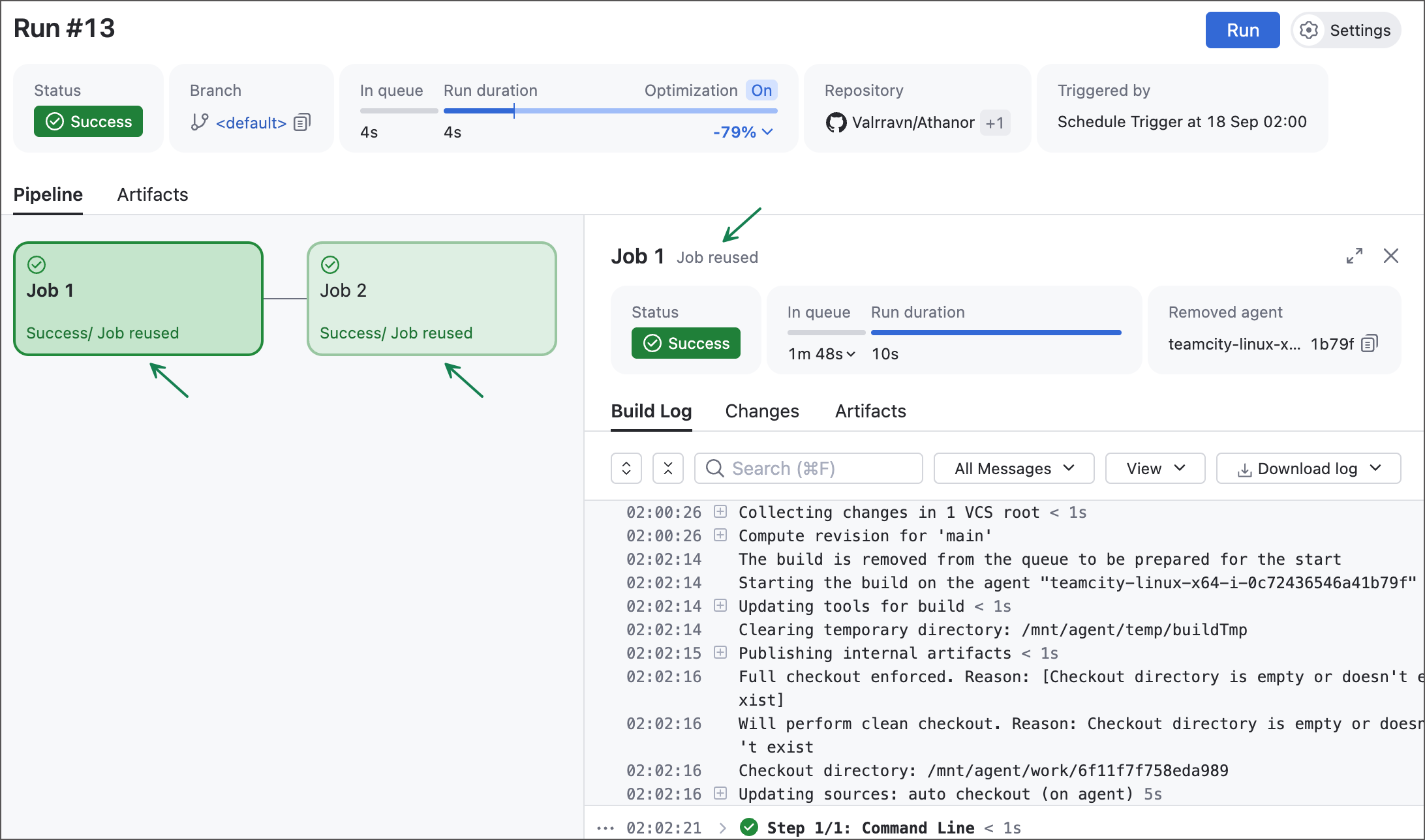 Pipeline run reuse Pipeline run reuse