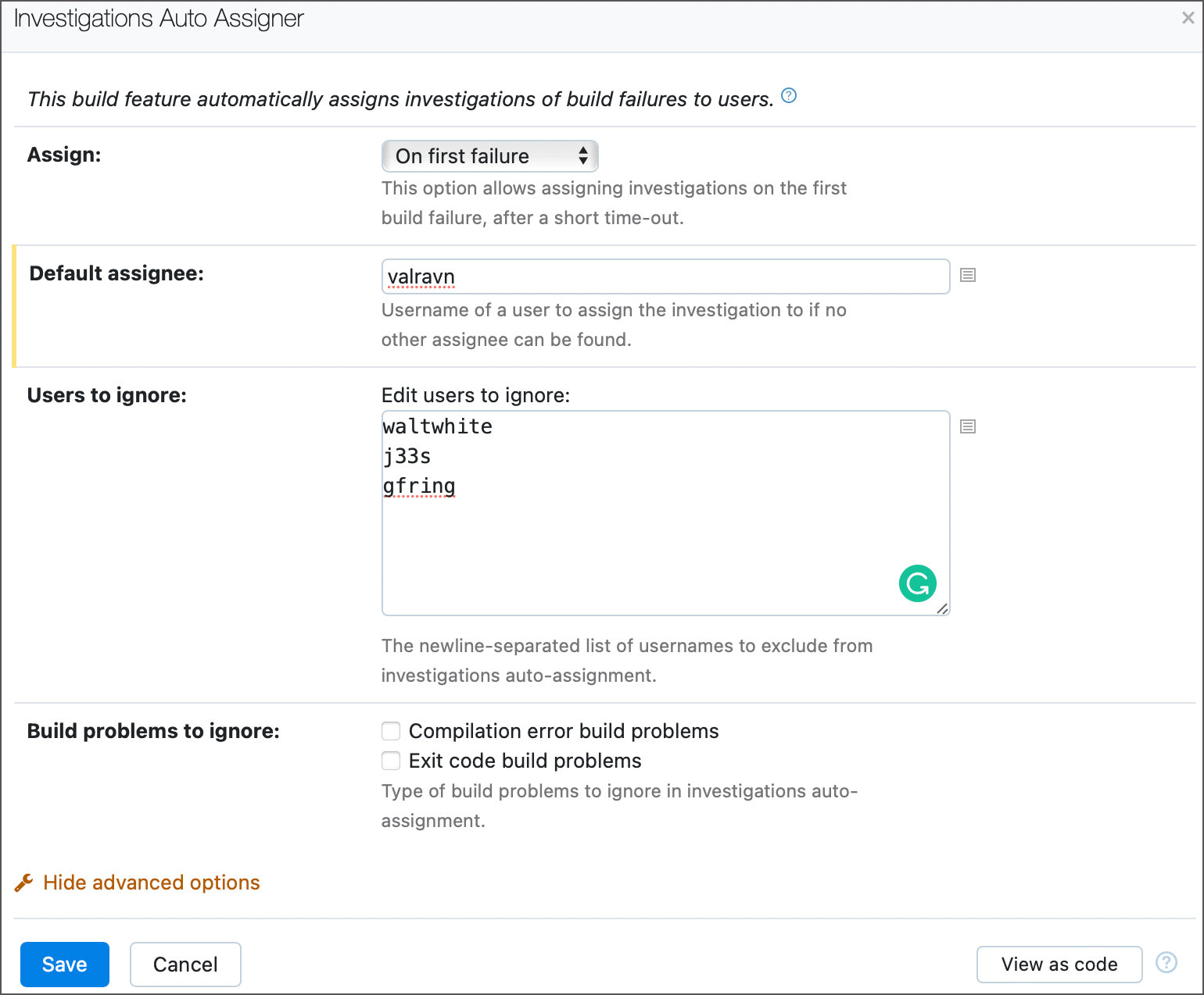 AutoAssigner Feature Settings AutoAssigner Feature Settings
