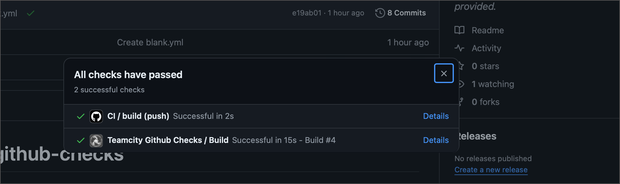 GitHub Checks Webhook Trigger | TeamCity On-Premises Documentation