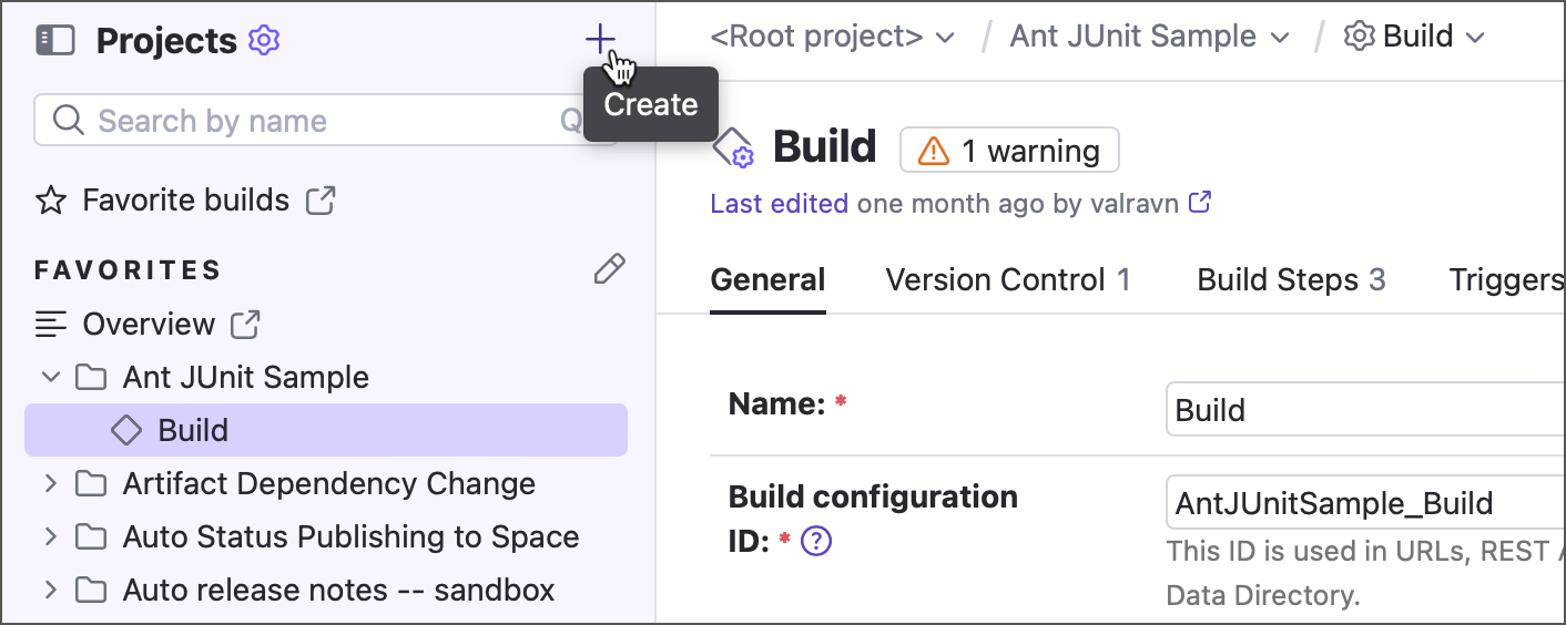 Create new project