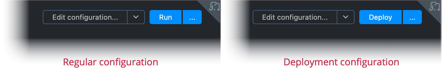 Deployment button Deployment button