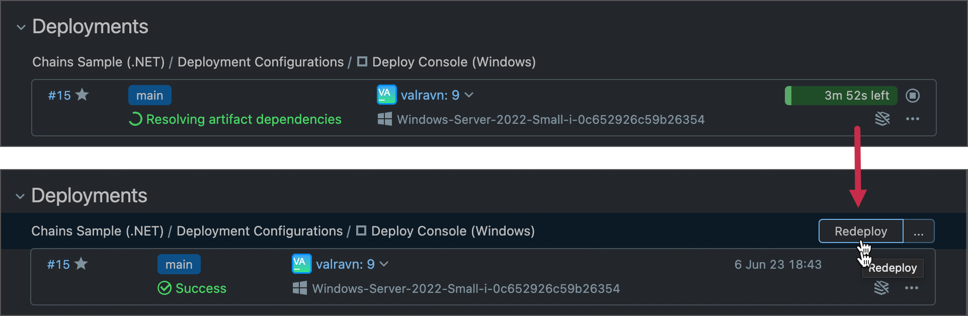 Redeploy Delivery tasks Redeploy Delivery tasks