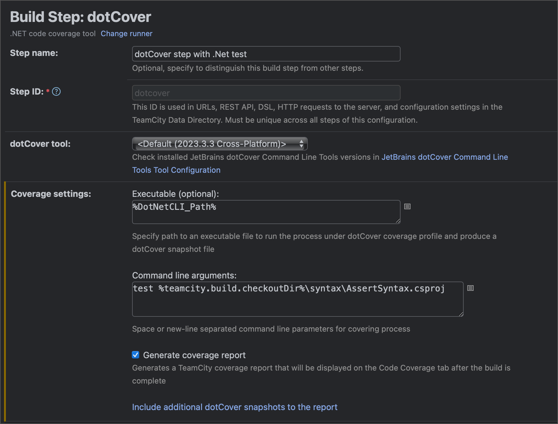 JetBrains dotCover | TeamCity On-Premises Documentation