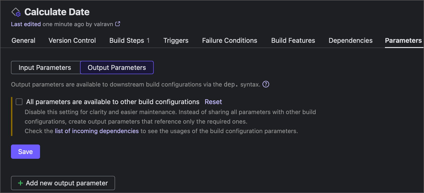 Use Parameters in Build Chains | TeamCity On-Premises Documentation