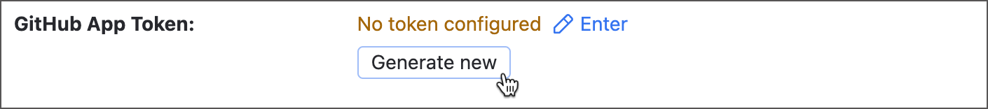 Generate new token Generate new token