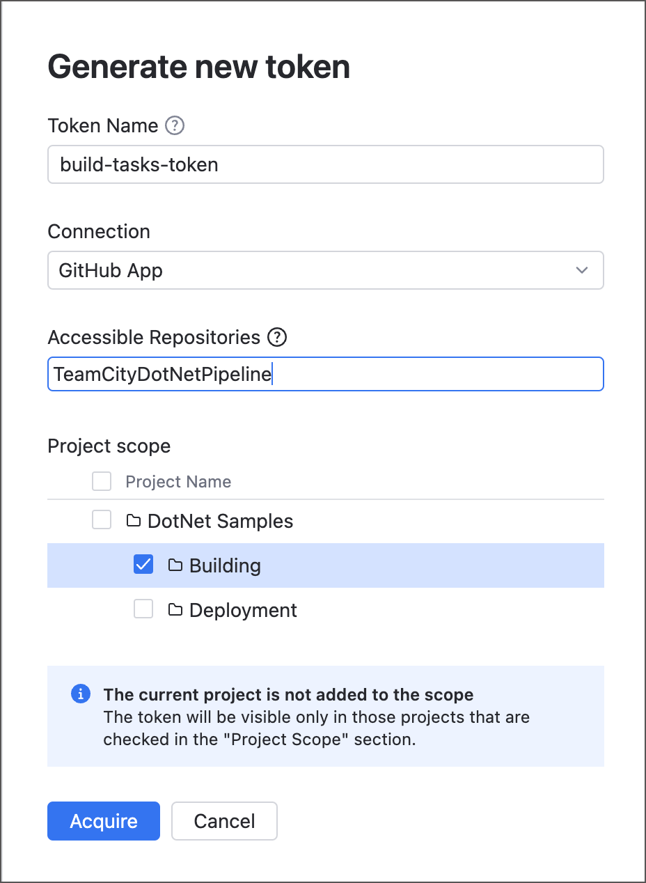 Generate new token Generate new token