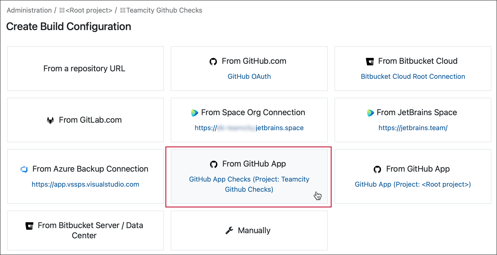 Create a project from connection Create a project from connection