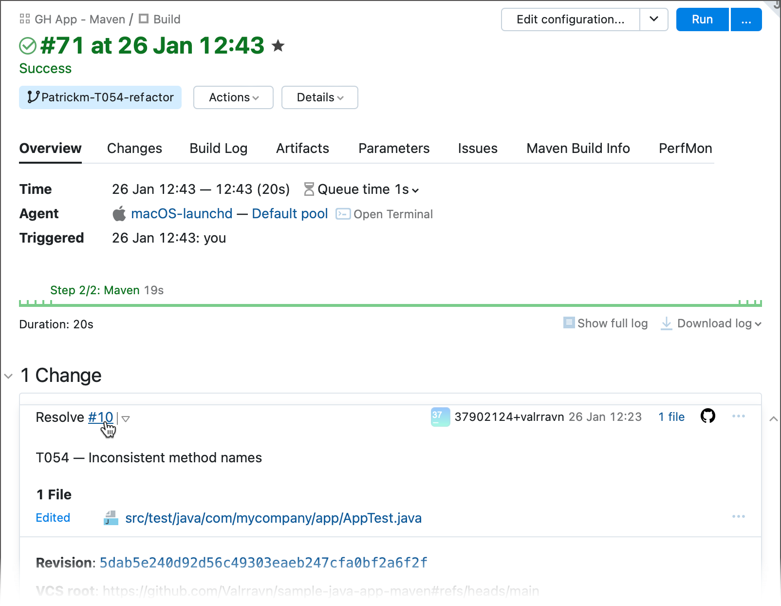 Link to GitHub issue in TeamCity UI Link to GitHub issue in TeamCity UI