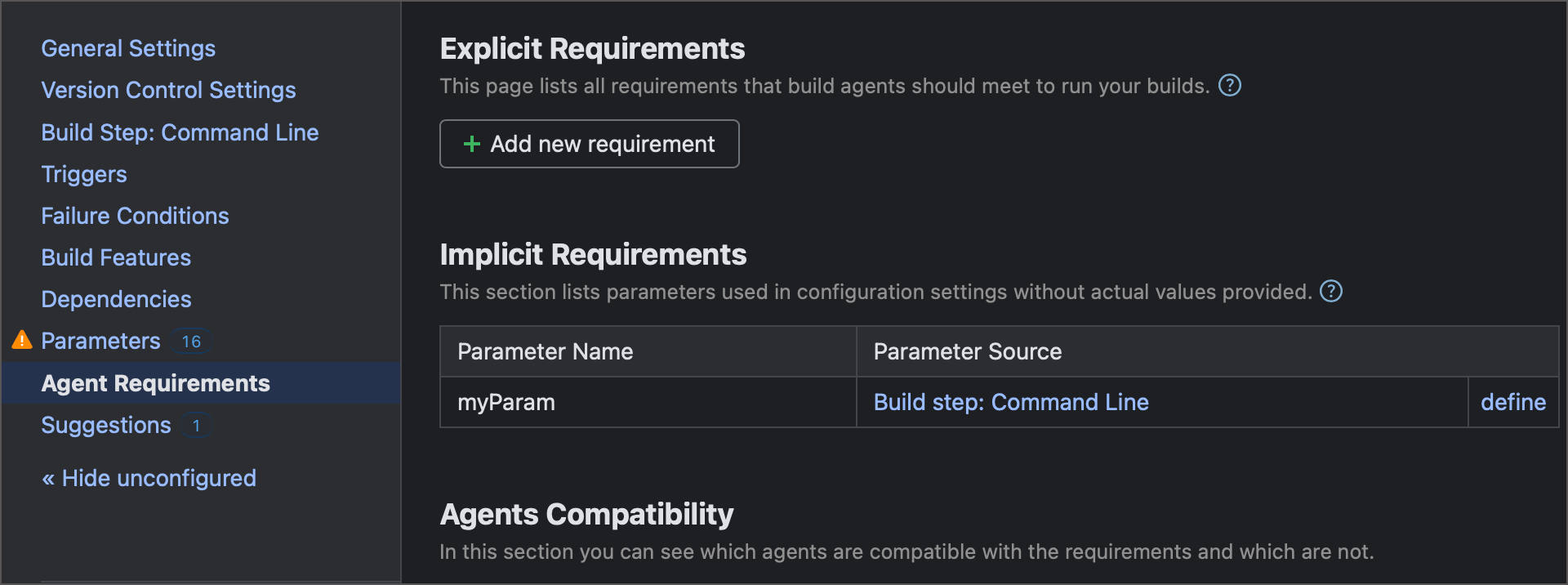 Implicit Requirements Configuring Agent Requirements | TeamCity On-Premises Documentation