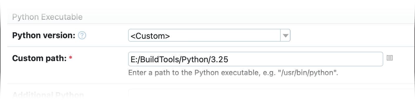 Custom Python path Custom Python path