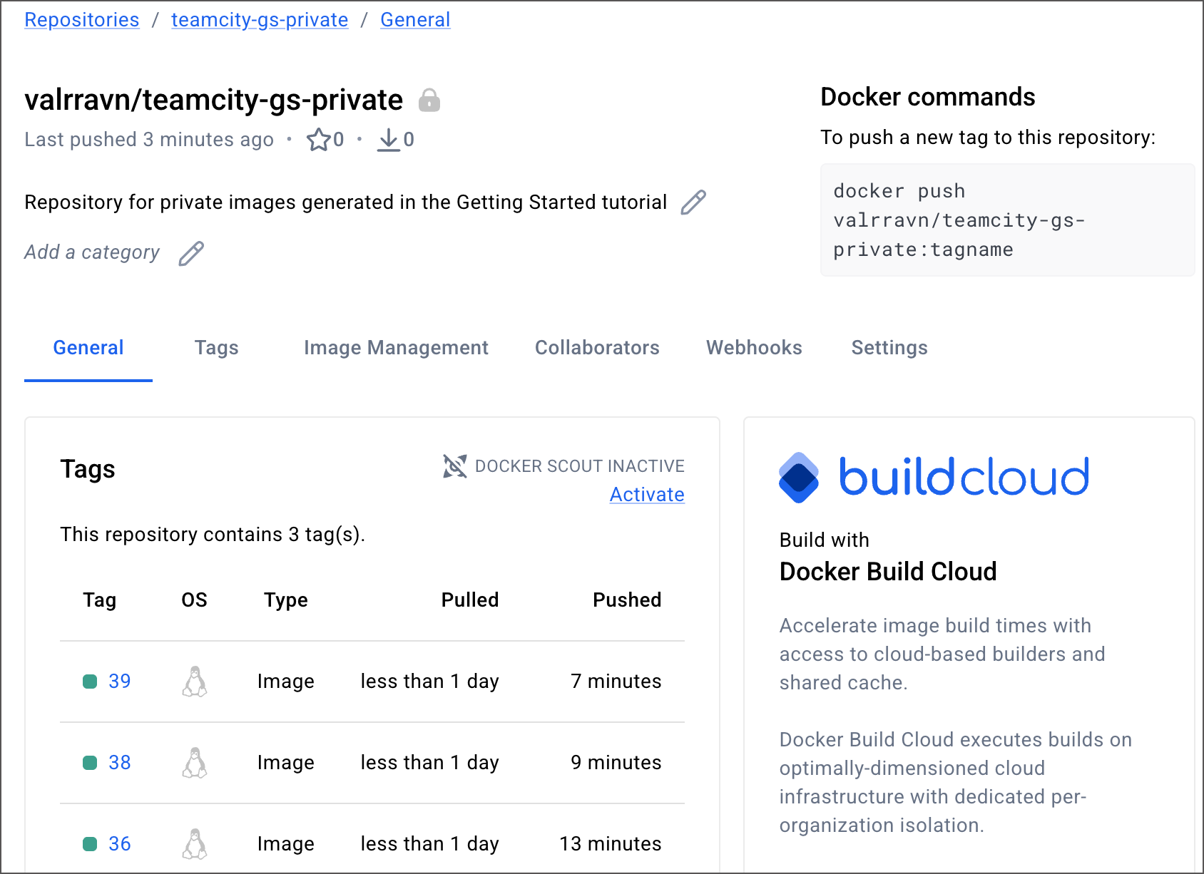 Private Docker images uploaded