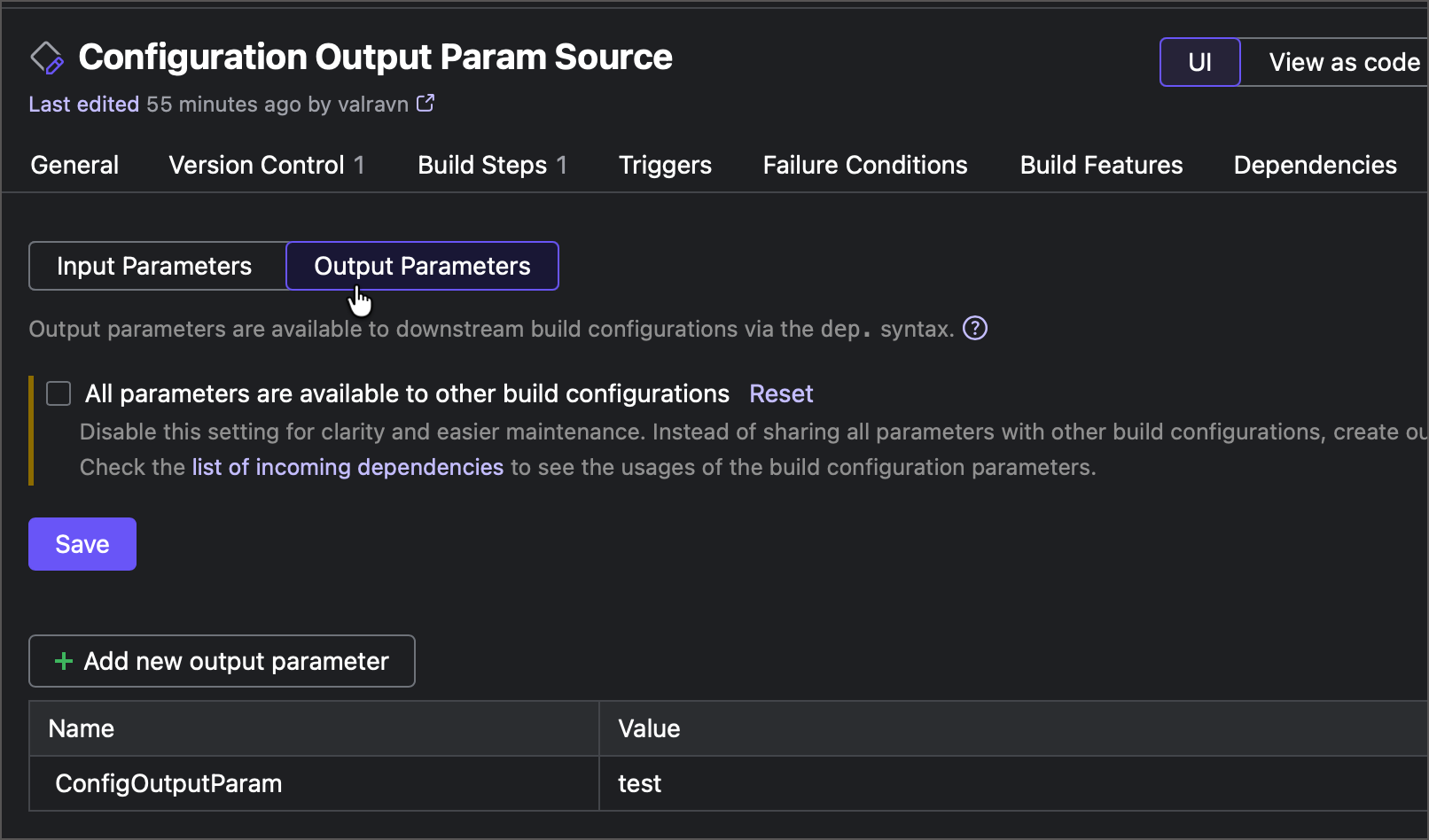 Use Parameters in Build Chains | TeamCity On-Premises Documentation