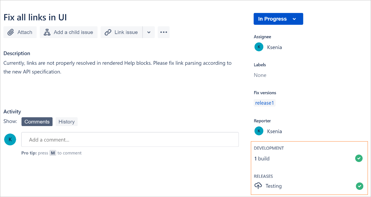 TeamCity build status in Jira Cloud TeamCity build status in Jira Cloud