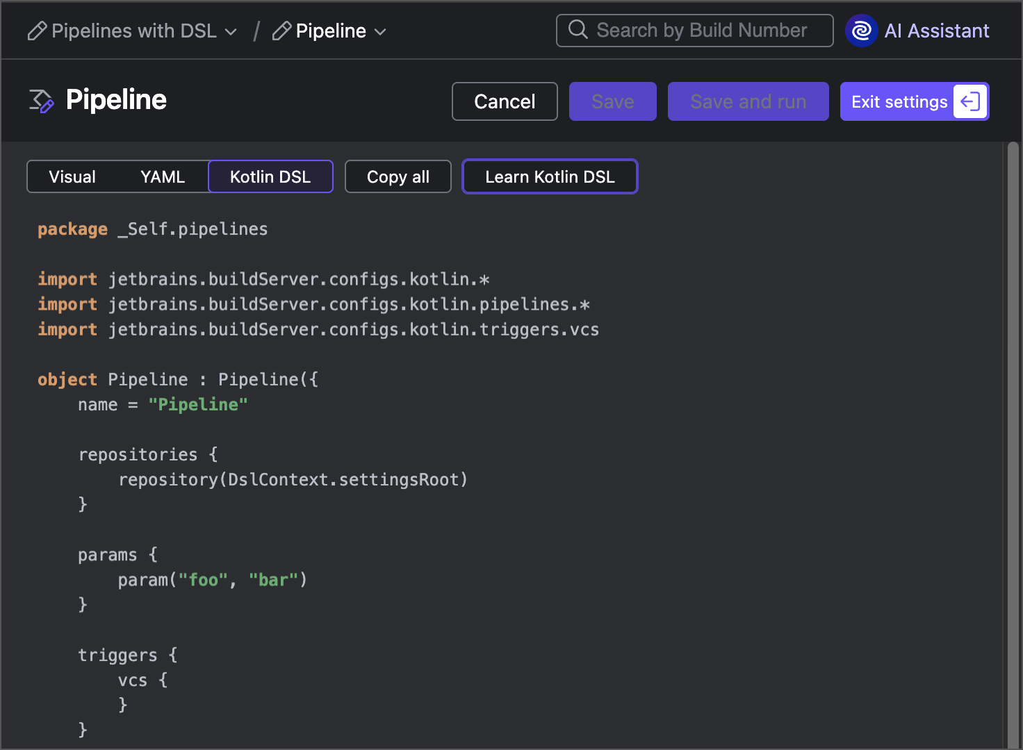 DSL in pipelines DSL in pipelines
