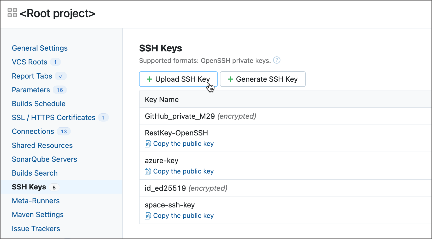 Add SSH Keys to TeamCity Add SSH Keys to TeamCity