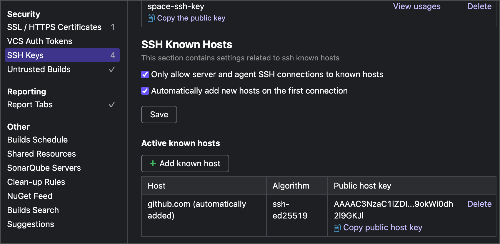 SSH Known hosts SSH Known hosts