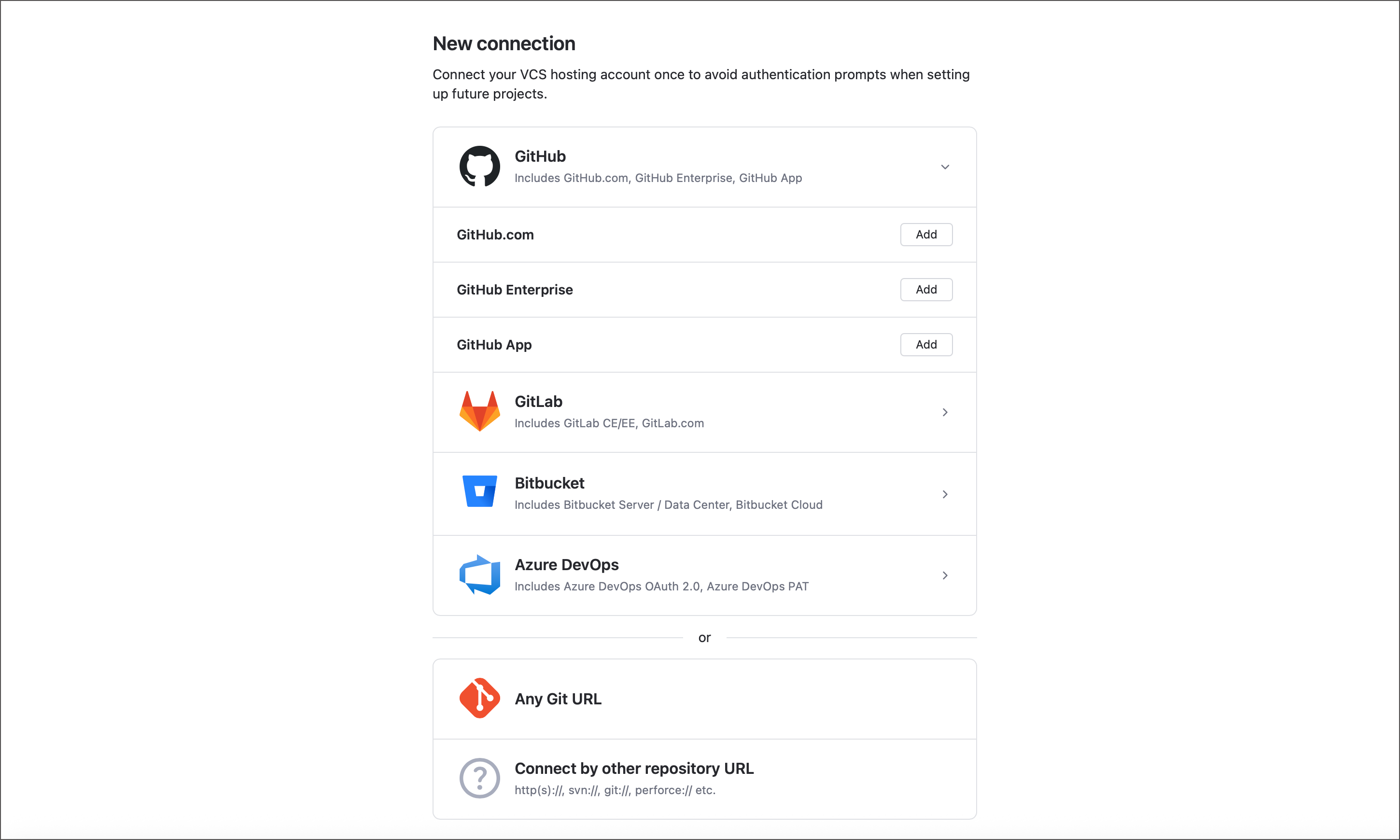 All build config creation options All build config creation options