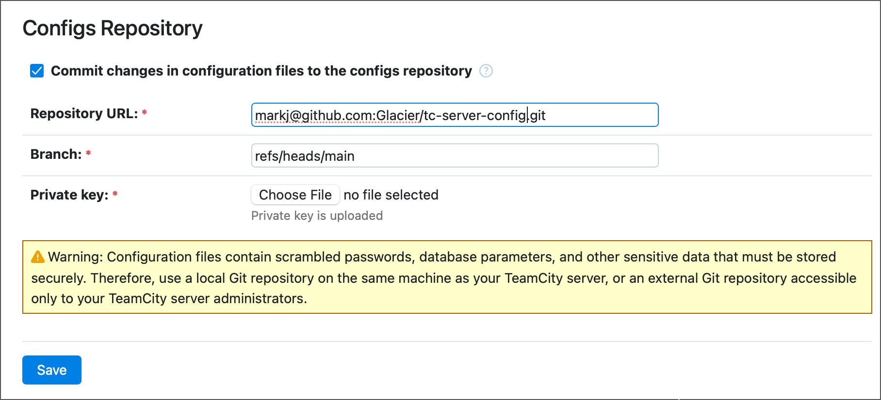 Settings repository Settings repository