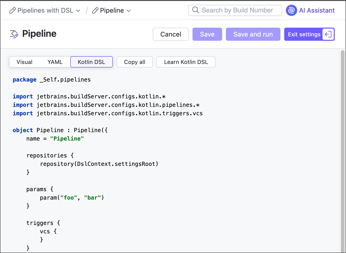 DSL in pipelines DSL in pipelines