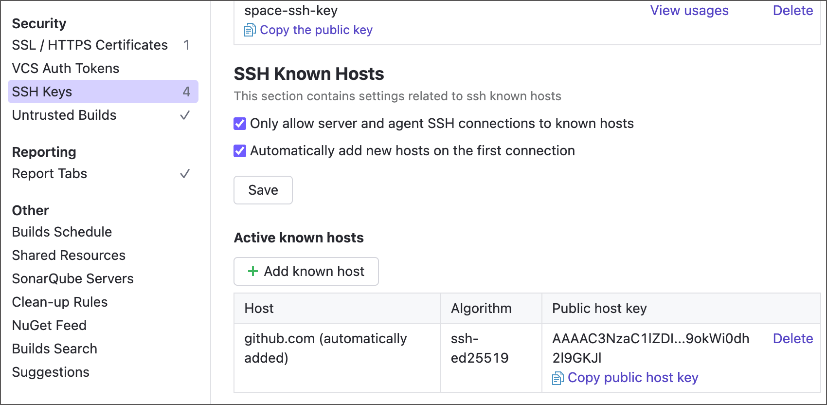 SSH Known hosts SSH Known hosts