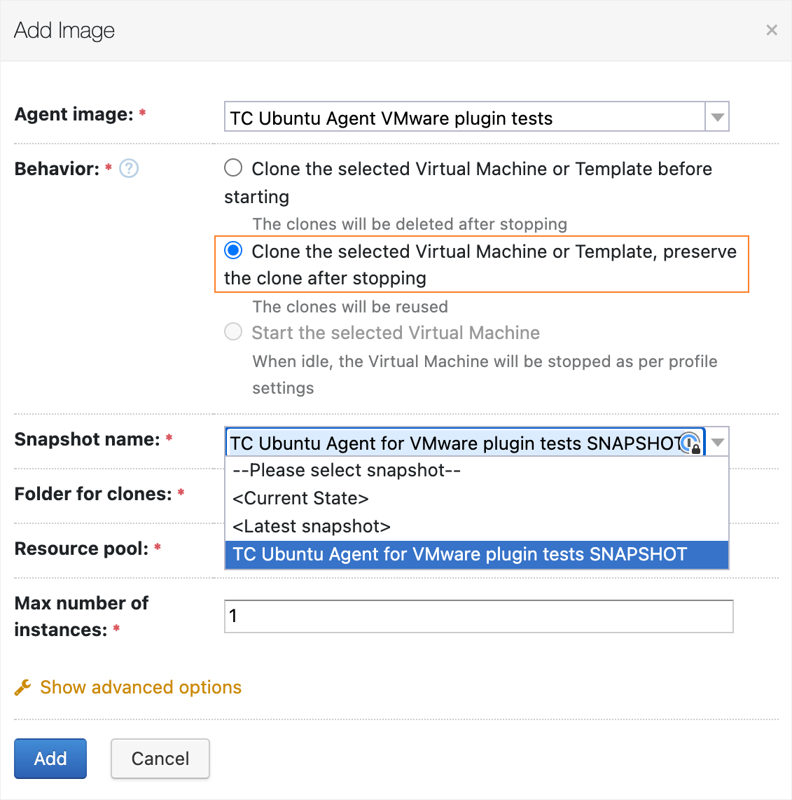 vCenter Add Image Behavior vCenter Add Image Behavior