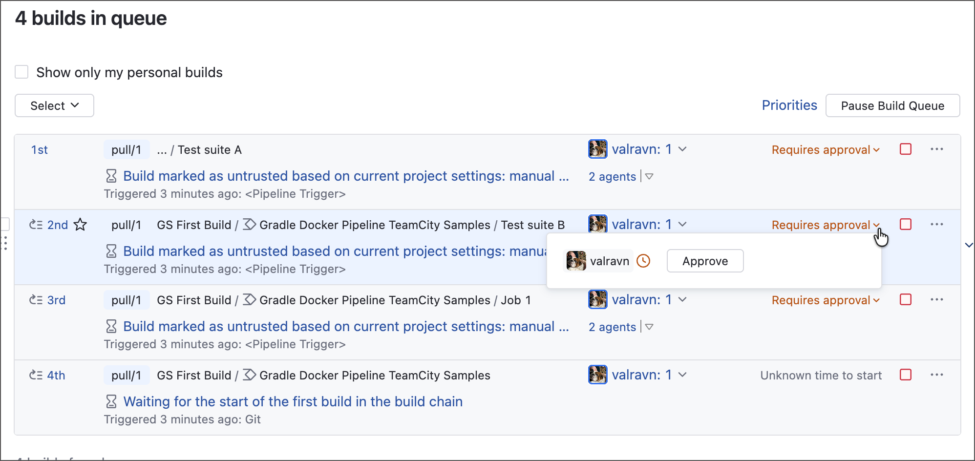 Build approvals Build approvals