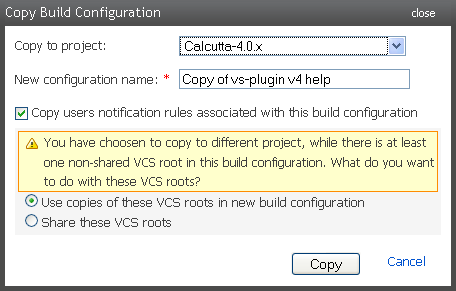 Copy bc dialog with note