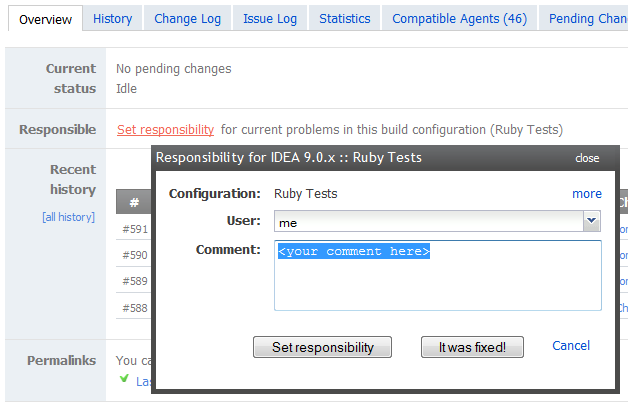 Set responsibility Set responsibility