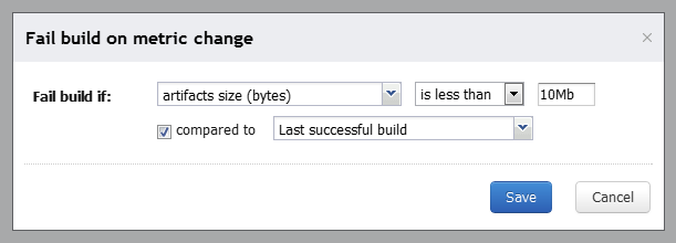 Fail on metric