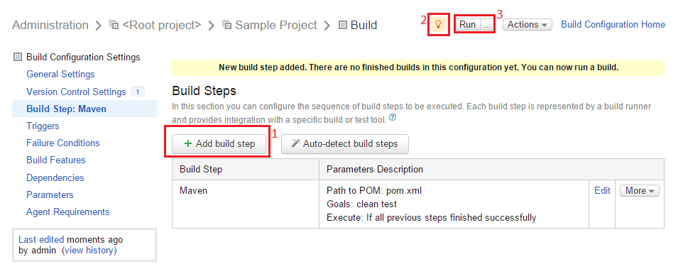 18build steps add newt