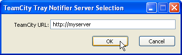 Tray notifier server url