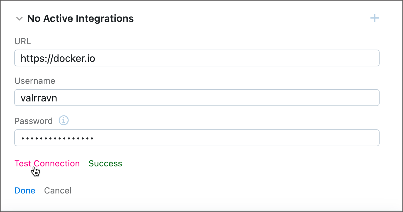 Docker Integration Settings