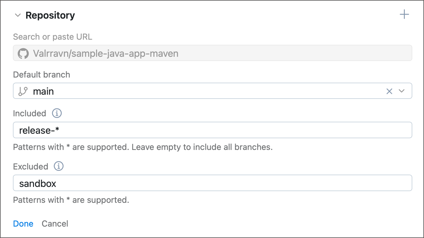 Edit repository settings