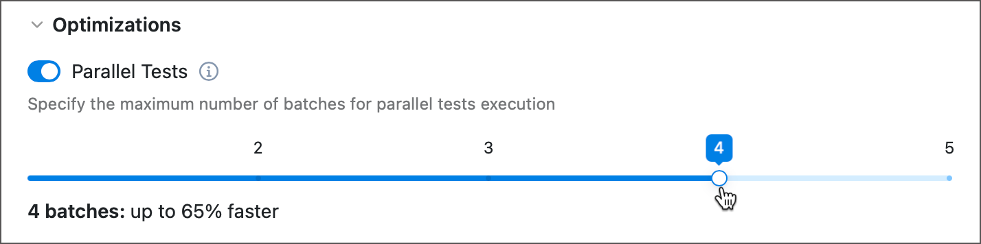 Parallel Tests slider