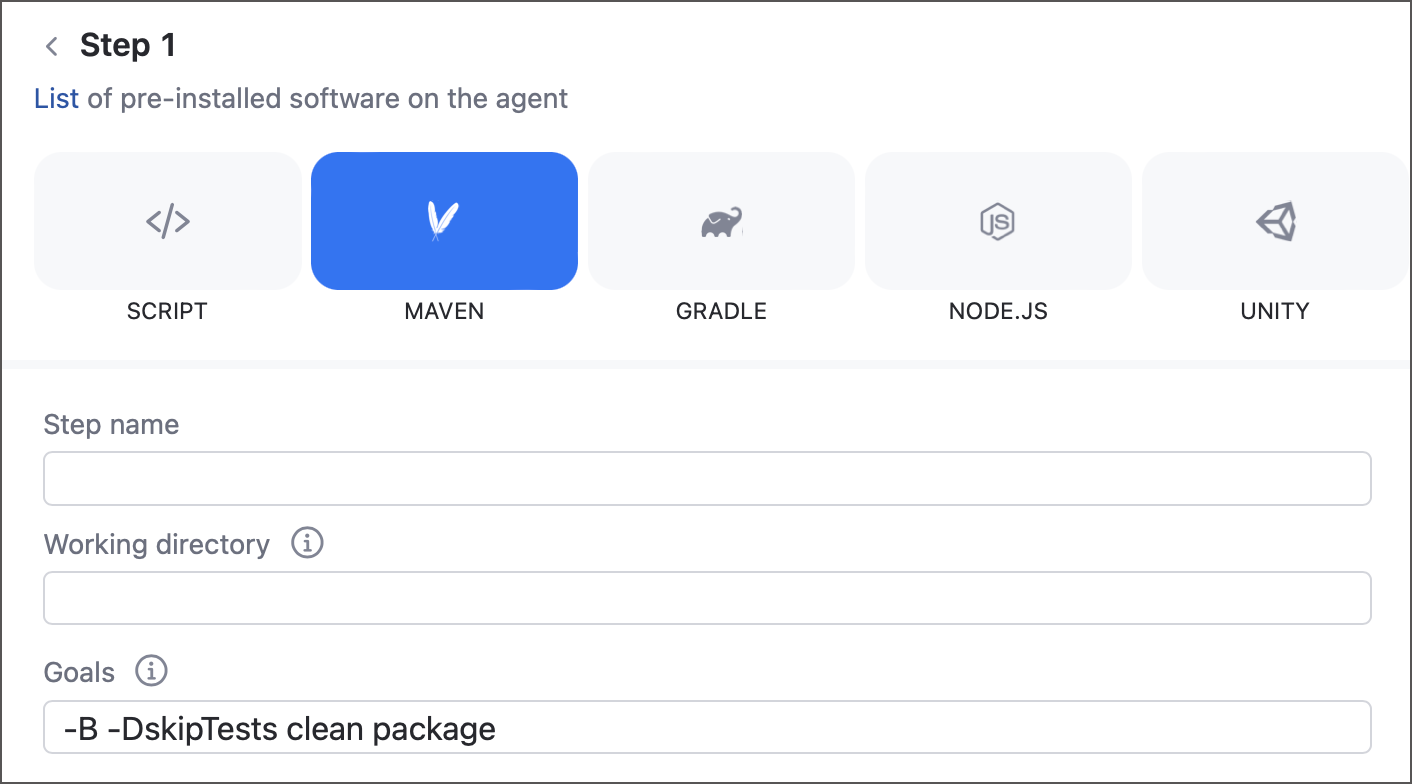 Switch from Script to Maven Result