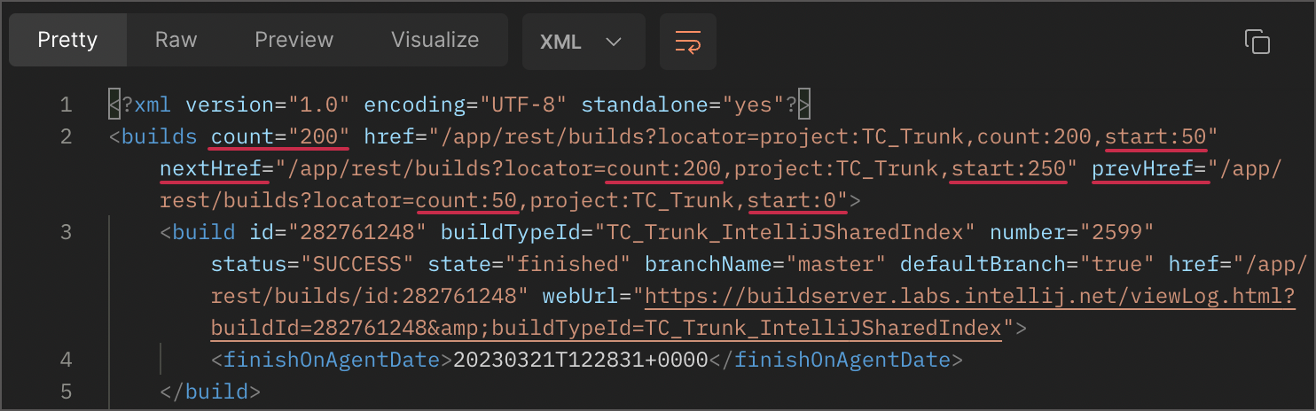 Pagination-related dimensions